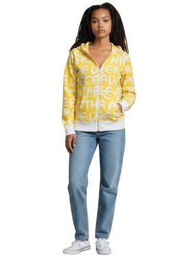 Lululemon *Rare* Victory Manifesto Yellow/White Full-Zip Athletic Jacket Size 6